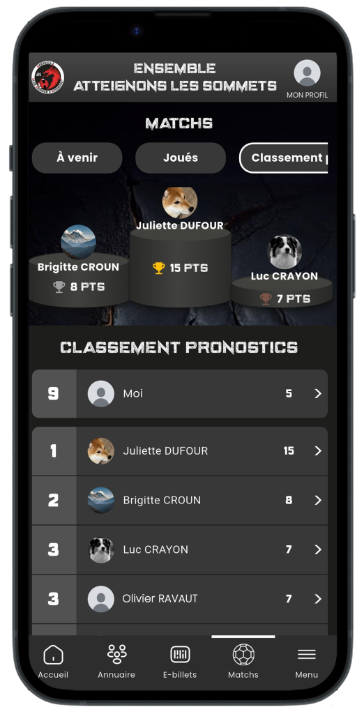 Application mobile ClubPlus
