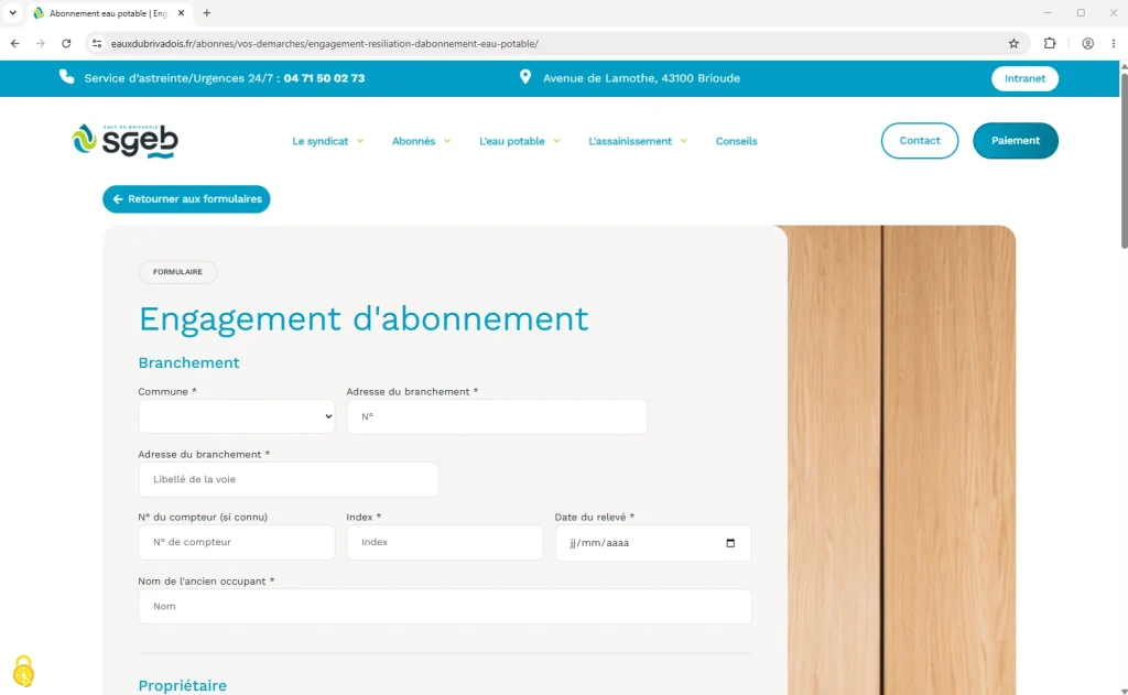 SGEB démarches