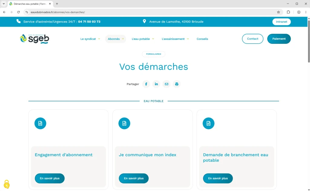 SGEB démarches